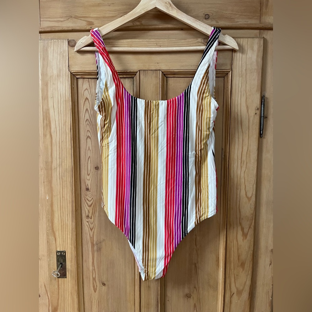Billabong Colorful Striped One Piece Swimsuit